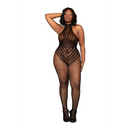 Collant en résille Teddy - Grande taille - Noir