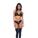 Rock Star - Ensemble de Bralette Deux Pièces - L/XL - Noir Brillant