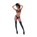 Rock Star - Ensemble Deux Pièces - S/M - Noir Brillant