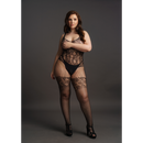Bodystocking en dentelle et résille - Grande taille