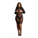 Robe en résille à manches longues - Grande taille