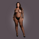 Bodystocking OffShoulder Neck - Fishnet / Open - OSX - Noir