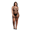 Robe Courte en Résille et Bretelles Fines - OSX - Noir