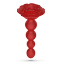 Rosaline - Plug Anal Rotatif en Forme de Rose avec Télécommande - Rouge