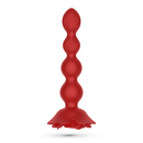 Rosaline - Plug Anal Rotatif en Forme de Rose avec Télécommande - Rouge