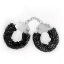 Spangle - Menottes en métal avec peluche - Noir