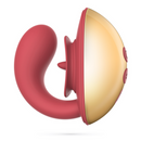 Arcane - Vibromasseur pour couples à lécher - Rouge/Doré