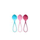 Balles de renforcement - Boules de Kegel - 3 pièces - Turquoise/Rouge/Rose