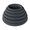 Ensemble de 6 anneaux en silicone classique - Noir