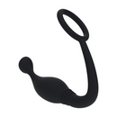 Cockring en silicone avec stimulateur de prostate - L - Noir