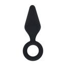 Plug Anal en Silicone avec Anse - S - Noir
