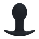 Plug anal en silicone vibrant à ampoule unique - Noir