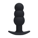 Plug Anal Vibrant en Silicone Tri Bulb - Noir