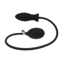 Plug anal en silicone gonflable à stries - Noir