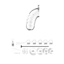 Modèle 16 Cage de chasteté avec sonde urétrale - 4,5 / 11,5 cm