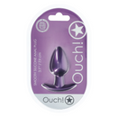 Plug anal en silicone lisse - Moyen - 3,1 / 7,9 cm - Violet métallique