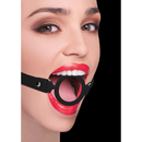 Gag en silicone avec sangles en cuir