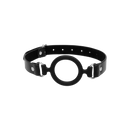 Gag en silicone avec sangles en cuir