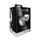 Plug anal en forme de gemme - Grand - Argent/Diamant