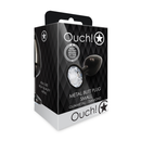 Plug anal en gemme ronde - Petit - Gunmetal/Diamant