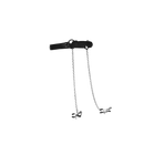 Gag en silicone avec pinces à tétons - Noir