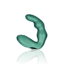 Masseur prostatique vibrant coudé avec télécommande - Vert métallisé