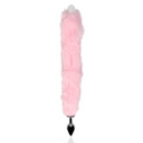 Queue de renard lumineuse avec plug anal en métal - Rose