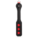 Paddle Cœurs avec Plug Anal en Métal - Noir