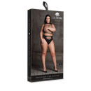 Helike XLV - Ensemble Deux Pièces avec Bonnets Ouverts, Crop Top et Pantalon - Grande Taille