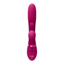 Kura - Vibrateur G-Spot à propulsion avec langue battante et stimulateur à onde pulsée - Rose
