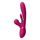 Kura - Vibrateur G-Spot à propulsion avec langue battante et stimulateur à onde pulsée - Rose