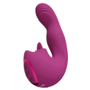 Yumi - Vibromasseur à moteur triple pour le point G et stimulateur de langue vibrante - Rose