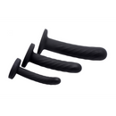 Ensemble de 3 pièces en silicone à fixer - Noir