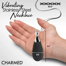 Collier en silicone en forme de goutte avec vibration - Noir