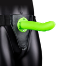 Gode Ceinture Texturé Courbé Luminescent dans le Noir - 8 / 20 cm - Vert Néon