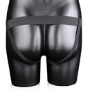 Strap-On Creux Rayé avec Boules - 8 / 21 cm - Noir