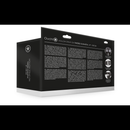 Strap-on creux strié avec billes - 8 / 21 cm - Gunmetal