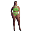 Body avec encolure grecque - Grande taille - Vert néon
