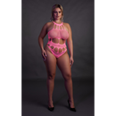 Corps avec décolleté grec - Grande taille - Rose néon