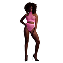 Col Montant et Jupe Haute - Taille Unique - Rose Fluo