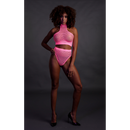 Col Montant et Jupe Haute - Taille Unique - Rose Fluo