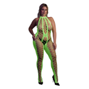 Bodystocking avec col halter - Grande taille - Vert néon
