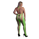 Bodystocking avec col halter - Grande taille - Vert néon