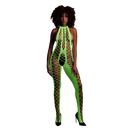 Bodystocking avec Halterneck - Taille Unique - Vert Néon
