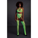 Ensemble Deux Pièces avec Top Court et Bas - Taille Unique - Vert Néon