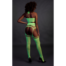 Ensemble Deux Pièces avec Crop Top et Bas - Taille Unique - Vert Néon