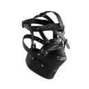 Harnais de tête avec bouche zippée et verrou - Noir