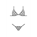 Orthia - Ensemble Réseau Immitation Sexy avec Soutien-gorge et G-String - 2X
