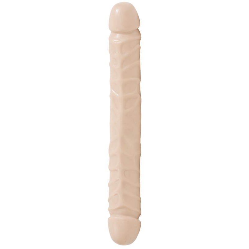Jr. Veined Double Header - Dildo avec Double Extrémités - 12 / 30 cm