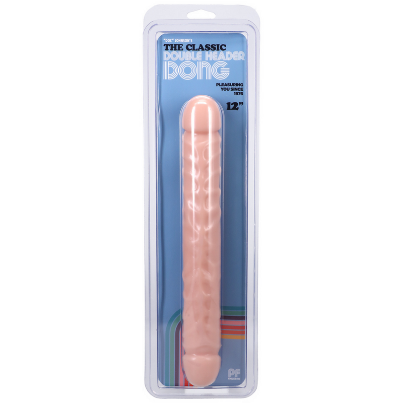 Jr. Veined Double Header - Dildo avec Double Extrémités - 12 / 30 cm